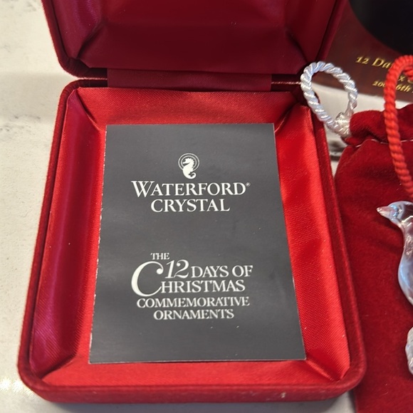 2000 WATERFORD Crystal 12 Days of Christmas 6 Geese Are Laying Crystal Ornament - Picture 4 of 7